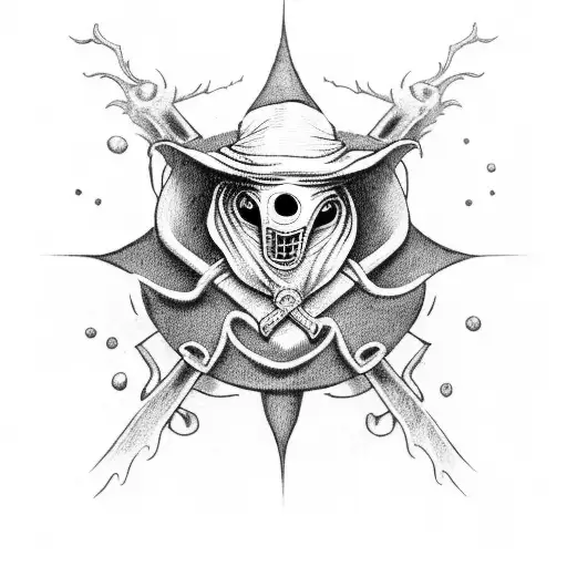 plague doctor with the words (carpe noctem) tattoo design idea