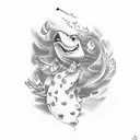 Wabori golfer tattoo design idea