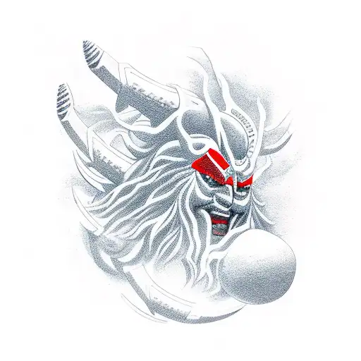 raijin god of thunder tattoo design idea