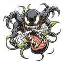 venom spider tattoo design idea