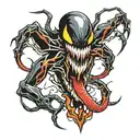 venom spider tattoo design idea