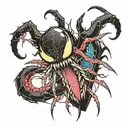 venom spider tattoo design idea