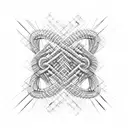 A DNA double helix transforming into a music equalizer tattoo design idea