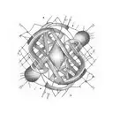 A DNA double helix transforming into a music equalizer tattoo design idea