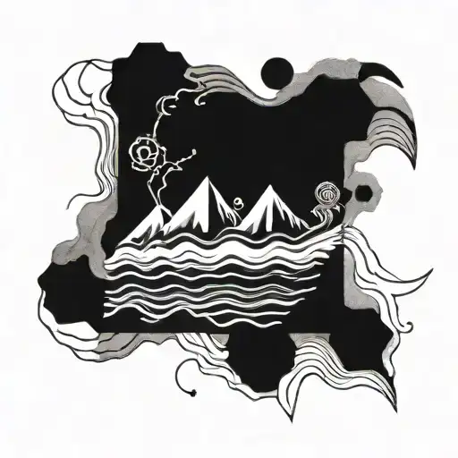 tame impala currents album cover tattoo design idea