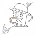 coffee,carpentry,anime one piece tattoo design idea