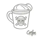 coffee,carpentry,anime one piece tattoo design idea