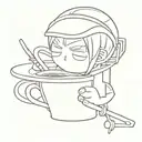 coffee,carpentry,anime one piece tattoo design idea