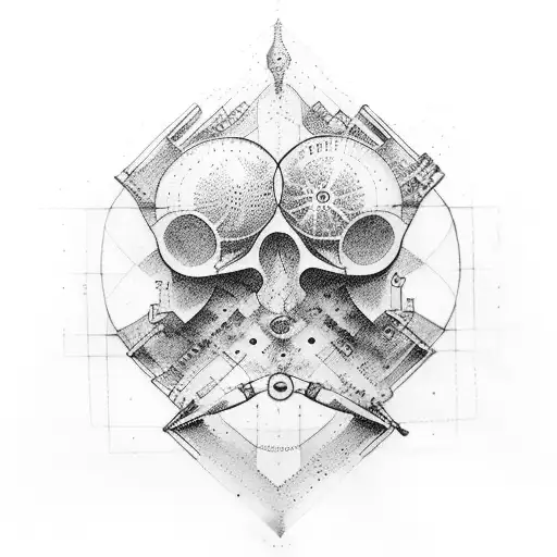 scients da vinci human chemistry tattoo design idea