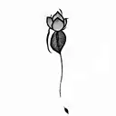 a lotus flower and a feather tattoo design idea