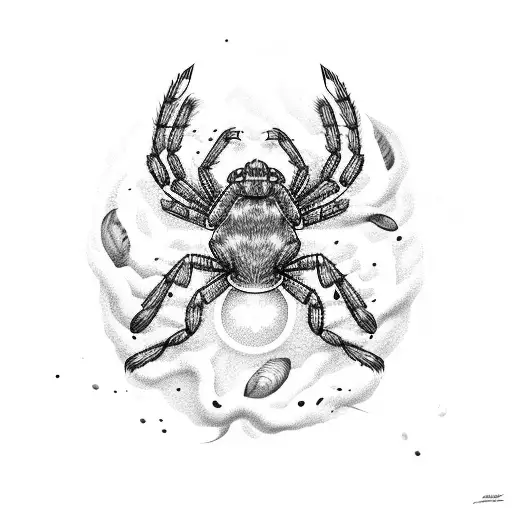 australia red back spider ocean guns  tattoo design idea