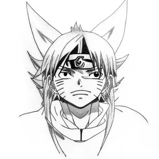 mix anime tattoo with following Anime or characters: Naruto, Eren, L, ichigo, Asta, fma - brotherhood tattoo design idea
