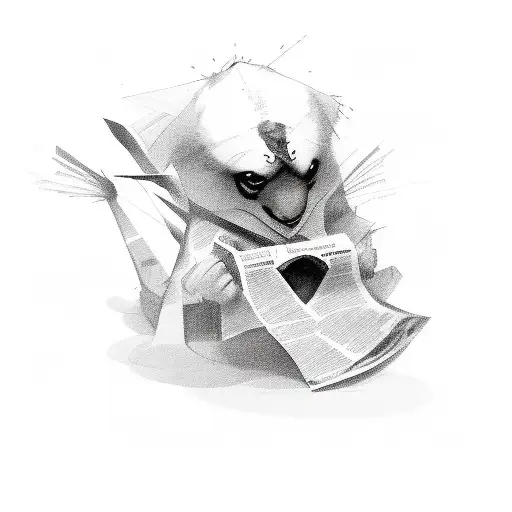 newspaper with photos tattoo design idea