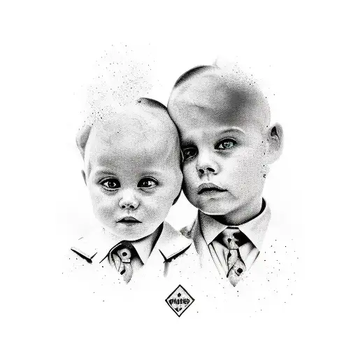 sister and brother tattoo design idea