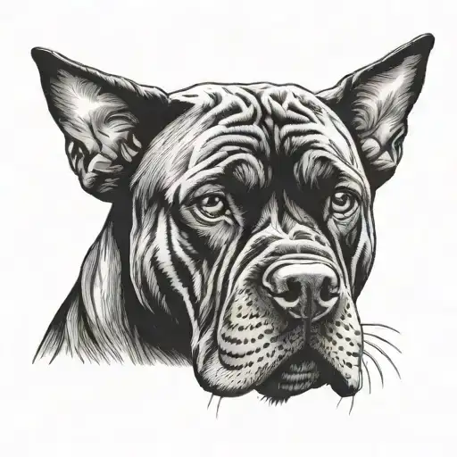 cane corso tattoo design idea