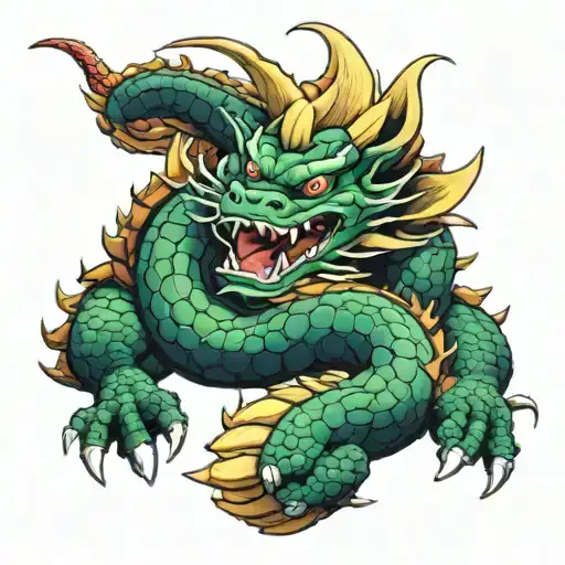 shenron dragon ball tattoo design idea