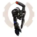 biomech bionic cyborg arm shoulder and full sleeve  tattoo design idea