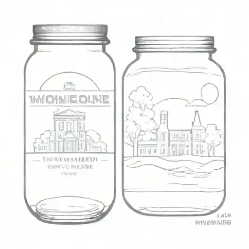 moonshine jar that says White House road tattoo design idea