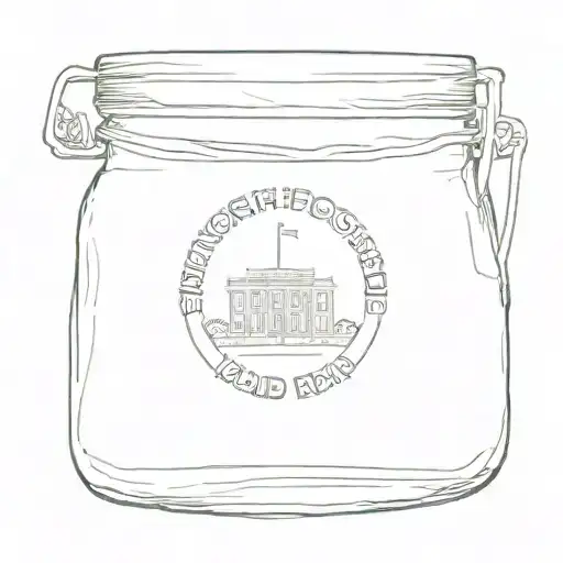 moonshine jar that says White House road tattoo design idea