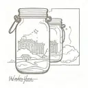moonshine jar that says White House road tattoo design idea
