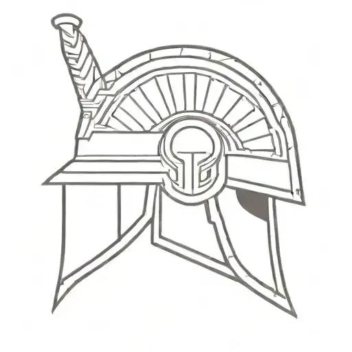 Gallic helmet tattoo design idea