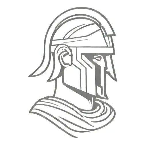 roman helmet julius caesar tattoo design idea