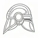 Gallic helmet tattoo design idea