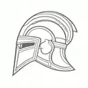 Gallic helmet tattoo design idea