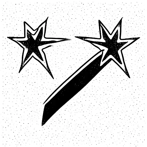 clapperboard with stars tattoo design idea