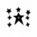 clapperboard with stars tattoo design idea