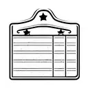 clapperboard with stars tattoo design idea