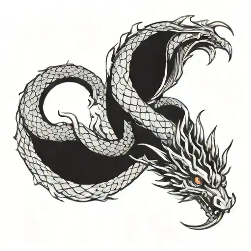 ouroboros dragon tattoo design idea