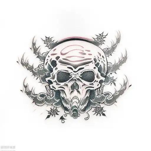 death metal, spooky, nerd, bff, girly tattoo design idea