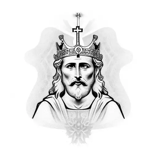 Create a tattoo inspired by religious symbolism and philosophy, using imagery of King David as a focal point tattoo design idea