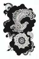 the movement with two dates 06.06.13 and 08.19.16 tattoo design idea