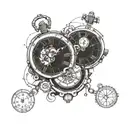 the movement of two watches with dates 06.06.13 and 08.19.16 tattoo design idea