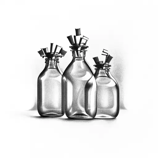 Poison bottles tattoo design idea