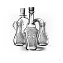 Poison bottles tattoo design idea