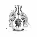 Poison bottles tattoo design idea