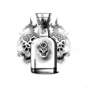 Poison bottles tattoo design idea