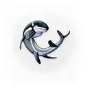 orca while gump tattoo design idea