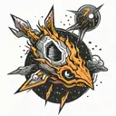meteor tattoo design idea