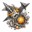 meteor tattoo design idea