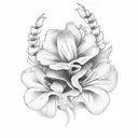  snapdragon flower  tattoo design idea