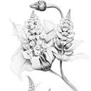  snapdragon flower  tattoo design idea