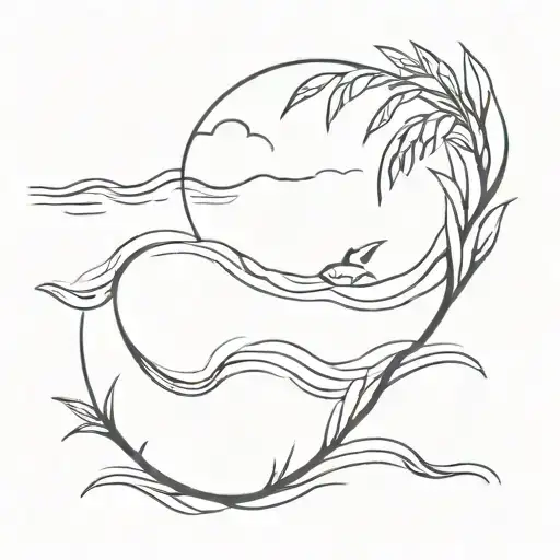 Rushes song from frank ocean wave tattoo design idea