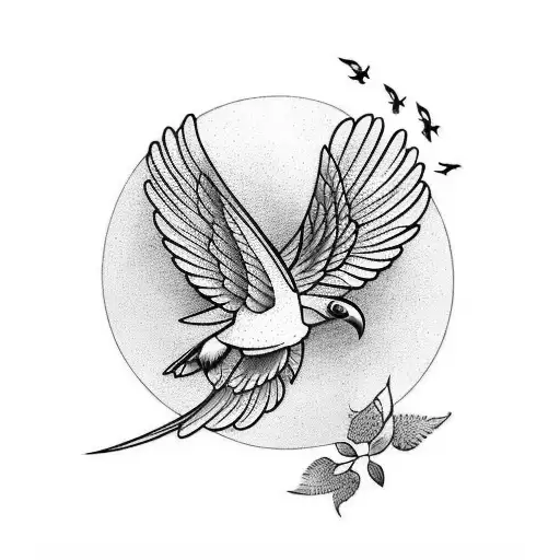 Can you design a tattoo that incorporates a bird and symbolizes constant improvement? Please provide several different d tattoo design idea