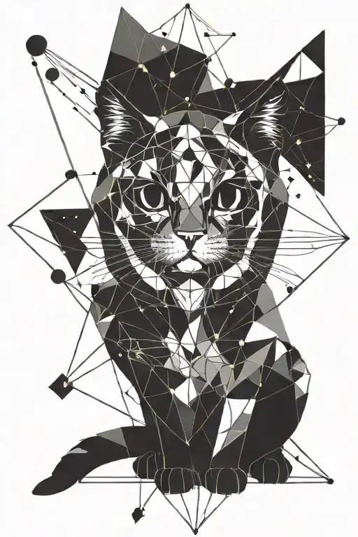 Cat In Space tattoo design idea