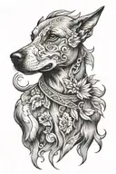 dog breed tattoo design idea