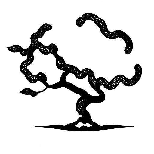 sakura bonsai tree tattoo design idea